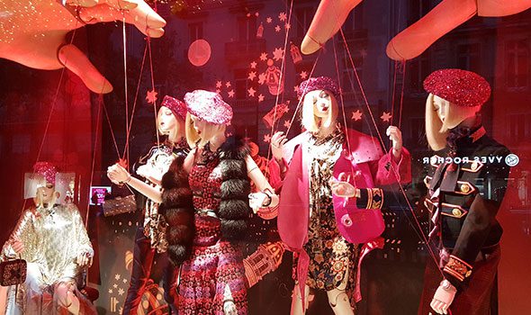 Natale 2016: le vetrine dei grandi magazzini Lafayette e Printemps Haussmann