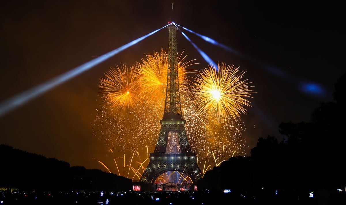14 Luglio 2019 a Parigi: i fuochi d'artificio