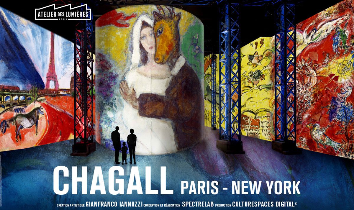 Chagall in mostra all'Atelier des Lumiéres di Parigi con "Paris New York"